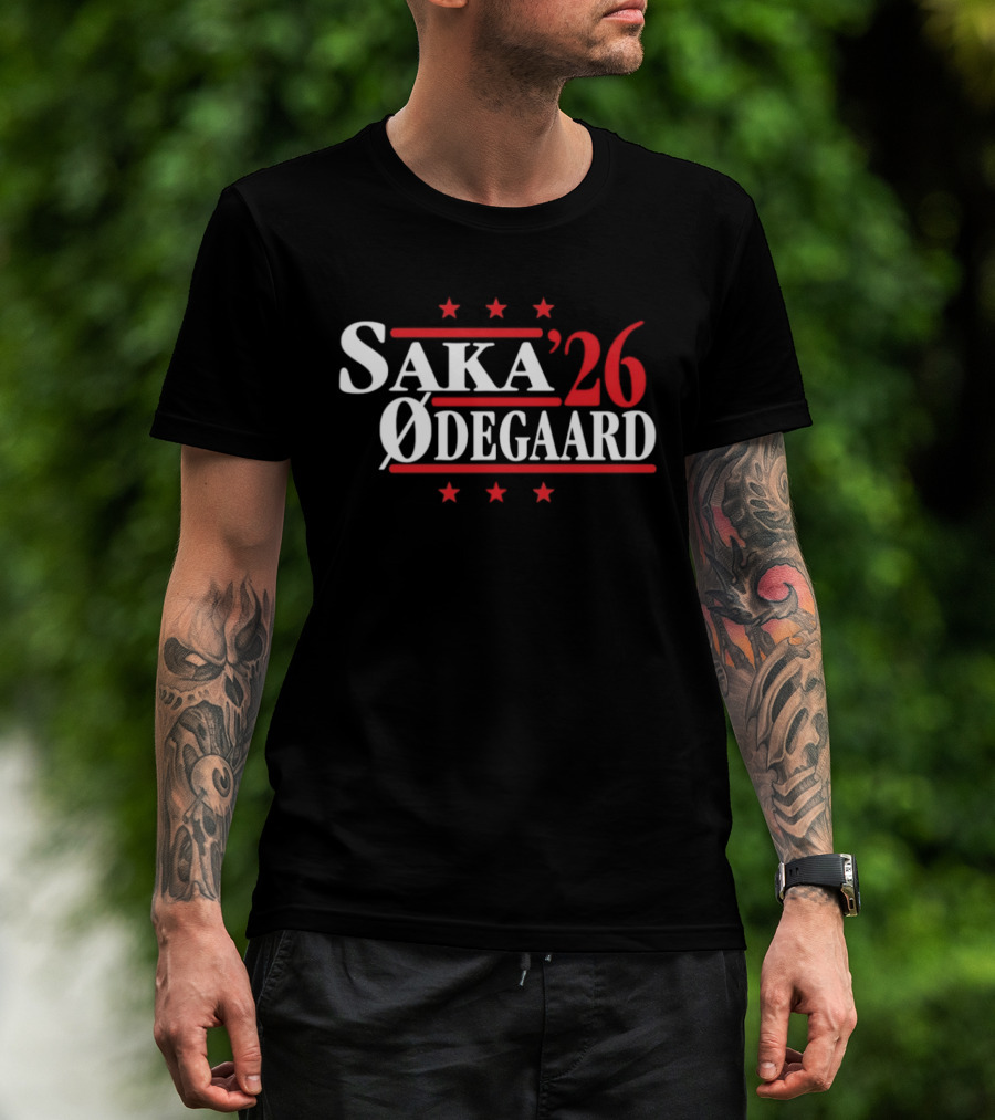 Saka '26 Ødegaard Arsenal Premier League Stars T-Shirt