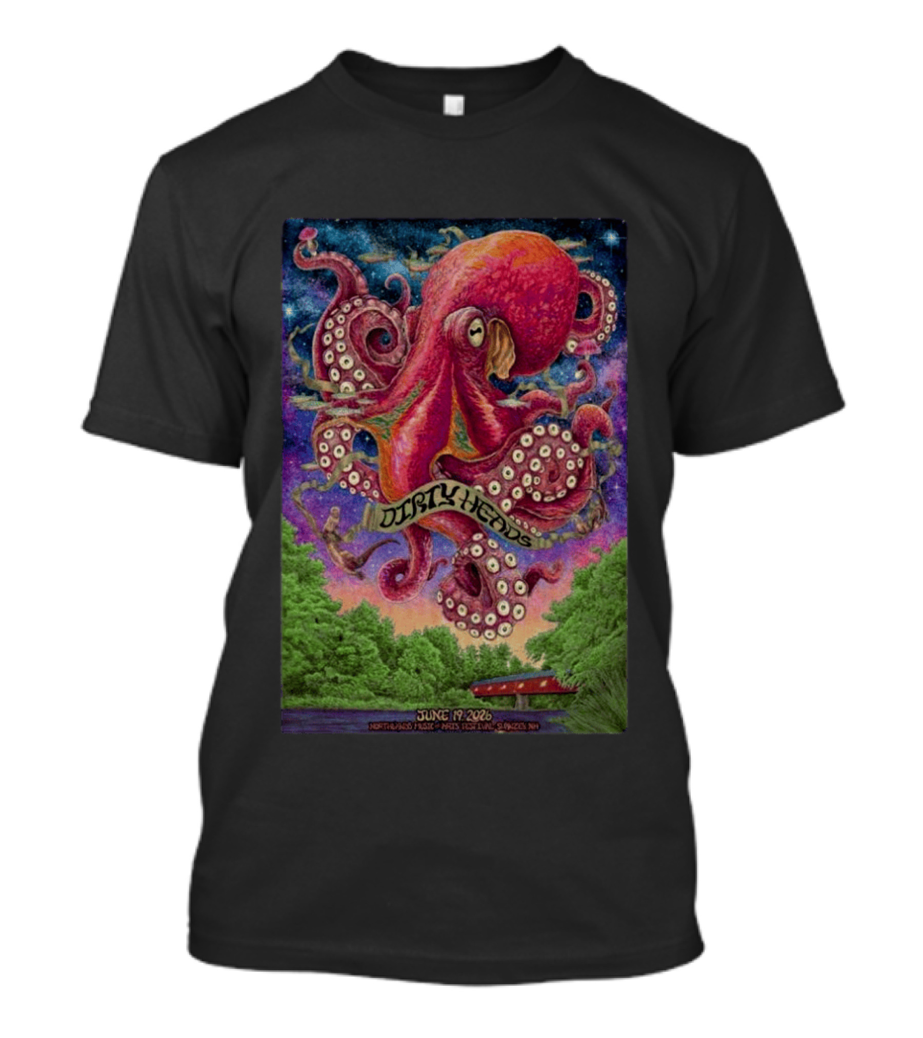 Dirty Heads Northlands Music June 19 2026 Swanzey NH Octopus T-Shirt