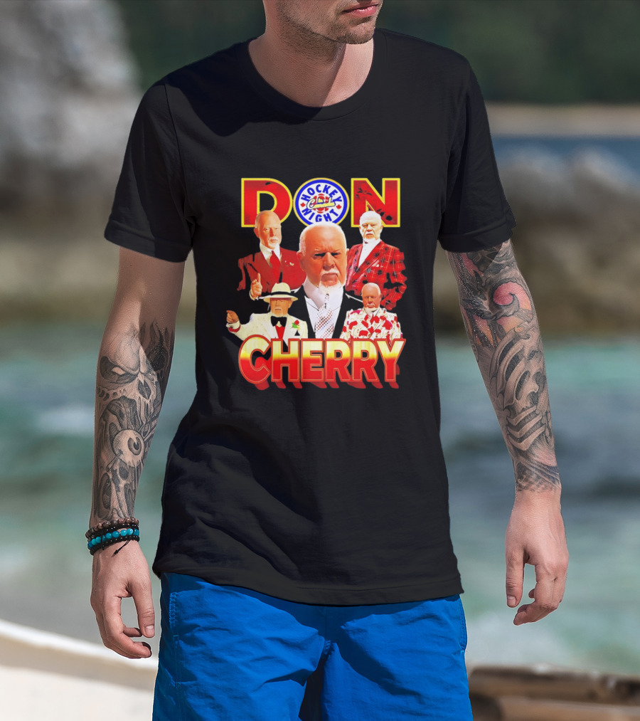 Don Cherry Iconic Suits Hockey Night In Canada Style Collection T-Shirt