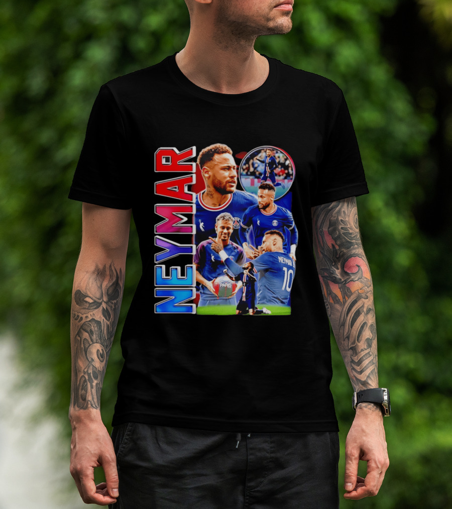 Neymar Paris Saint Germain Football Icon PSG Number 10 T-Shirt