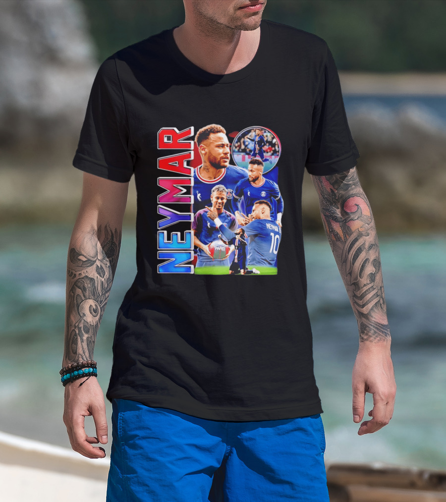 Neymar Paris Saint Germain Football Icon PSG Number 10 T-Shirt