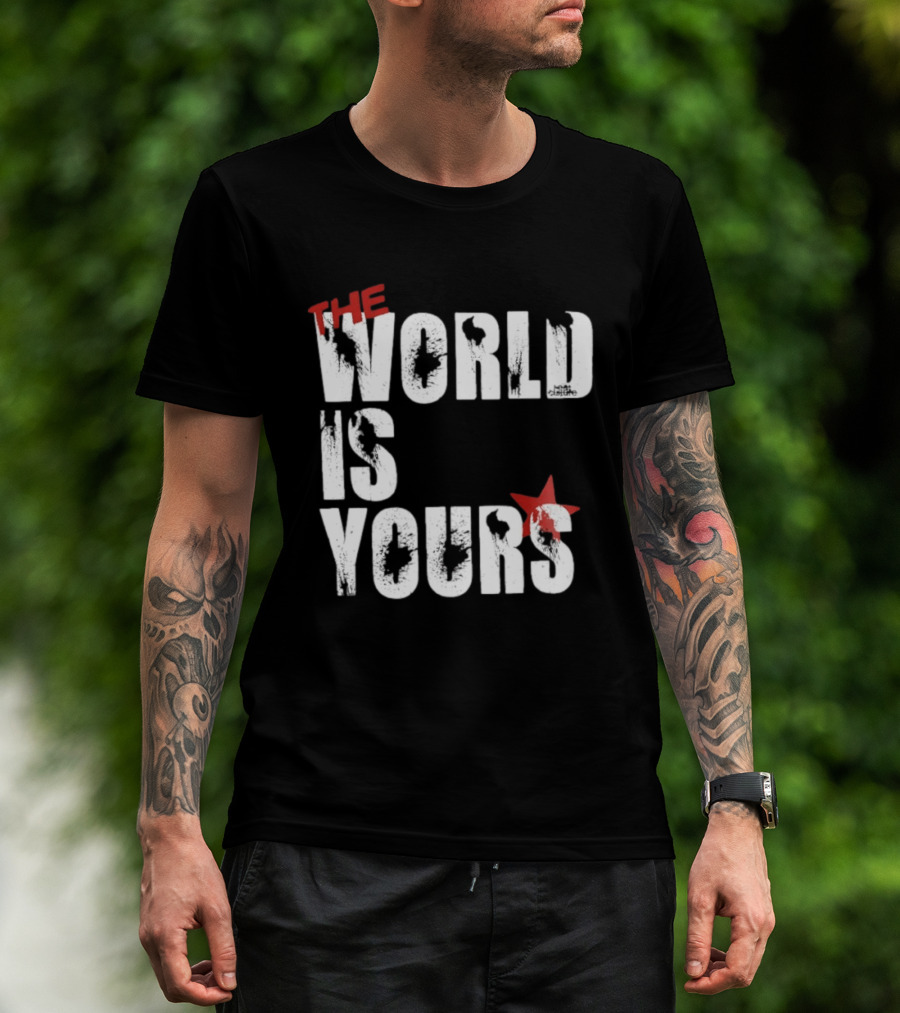 The World Is Yours Red Star Bullethole T-Shirt