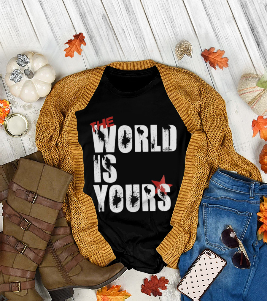 The World Is Yours Red Star Bullethole T-Shirt