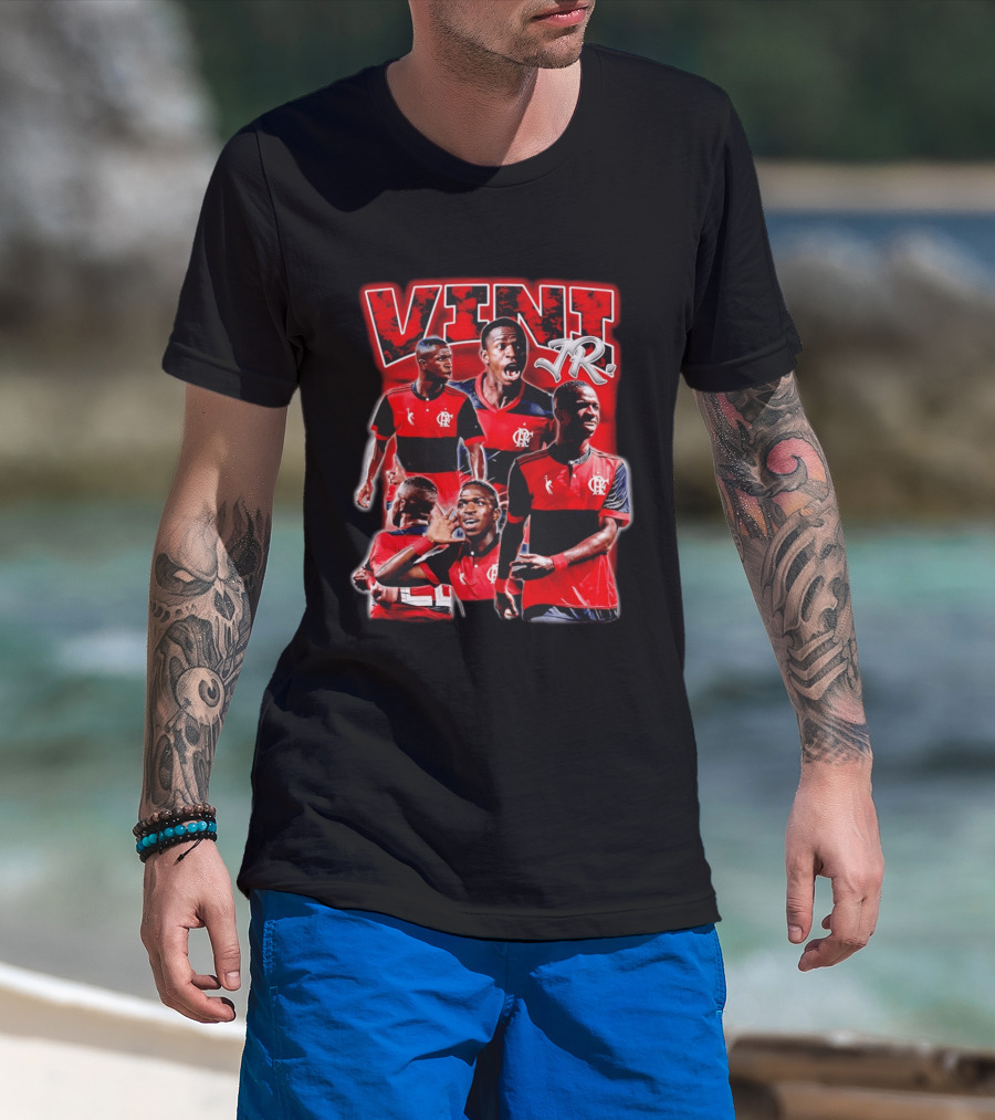 Vini Jr Flamengo Vinicius Junior Collage T-Shirt