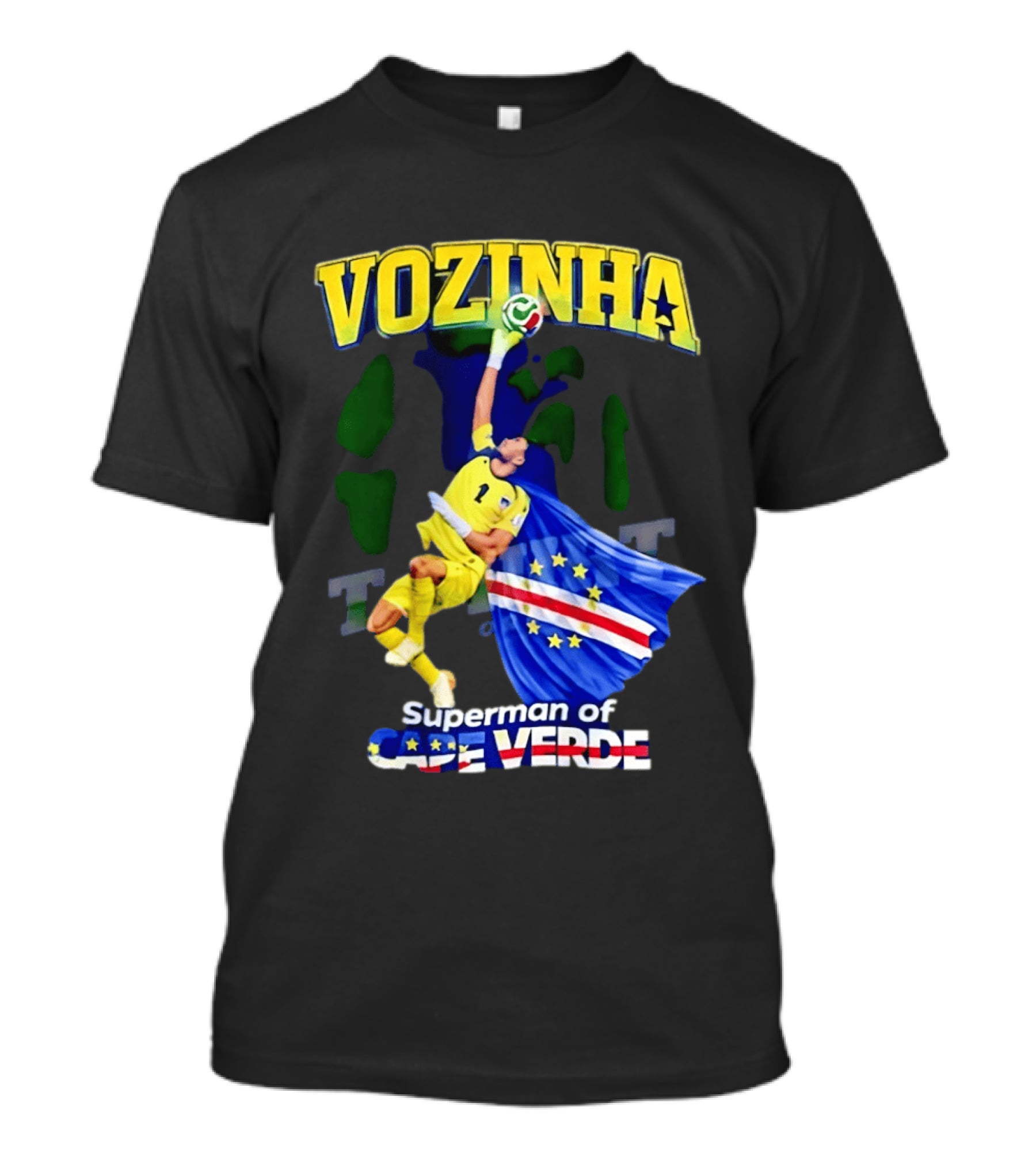 2026 Vozinha Superman Cape Verde Socer Hero T-Shirt