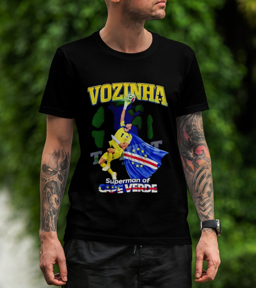 2026 Vozinha Superman Cape Verde Socer Hero T-Shirt