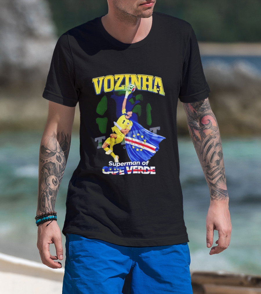 2026 Vozinha Superman Cape Verde Socer Hero T-Shirt