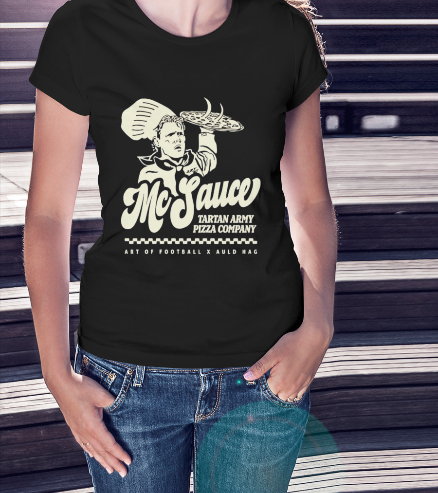 McSauce Tartan Army Pizza Company Art Of Football X Auld Hag T-Shirt