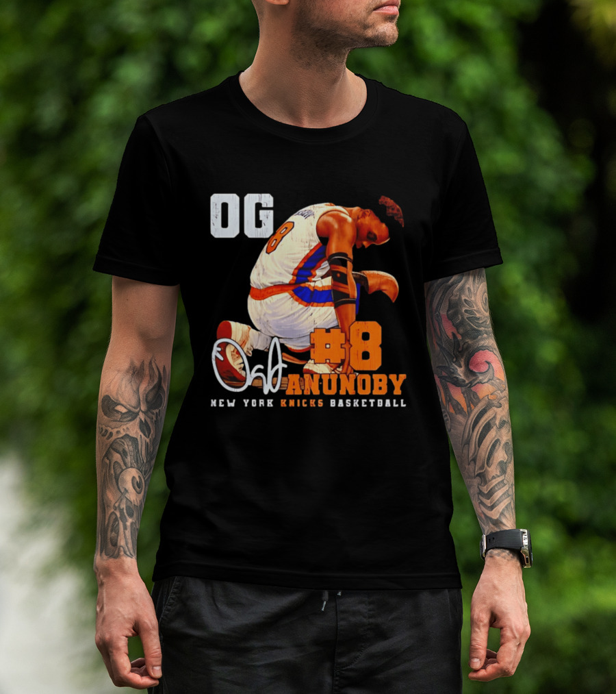 OG Anunoby Number 8 New York Knicks Basketball T-Shirt
