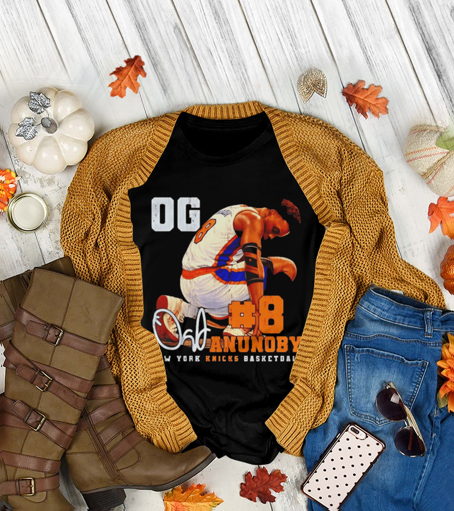 OG Anunoby Number 8 New York Knicks Basketball T-Shirt