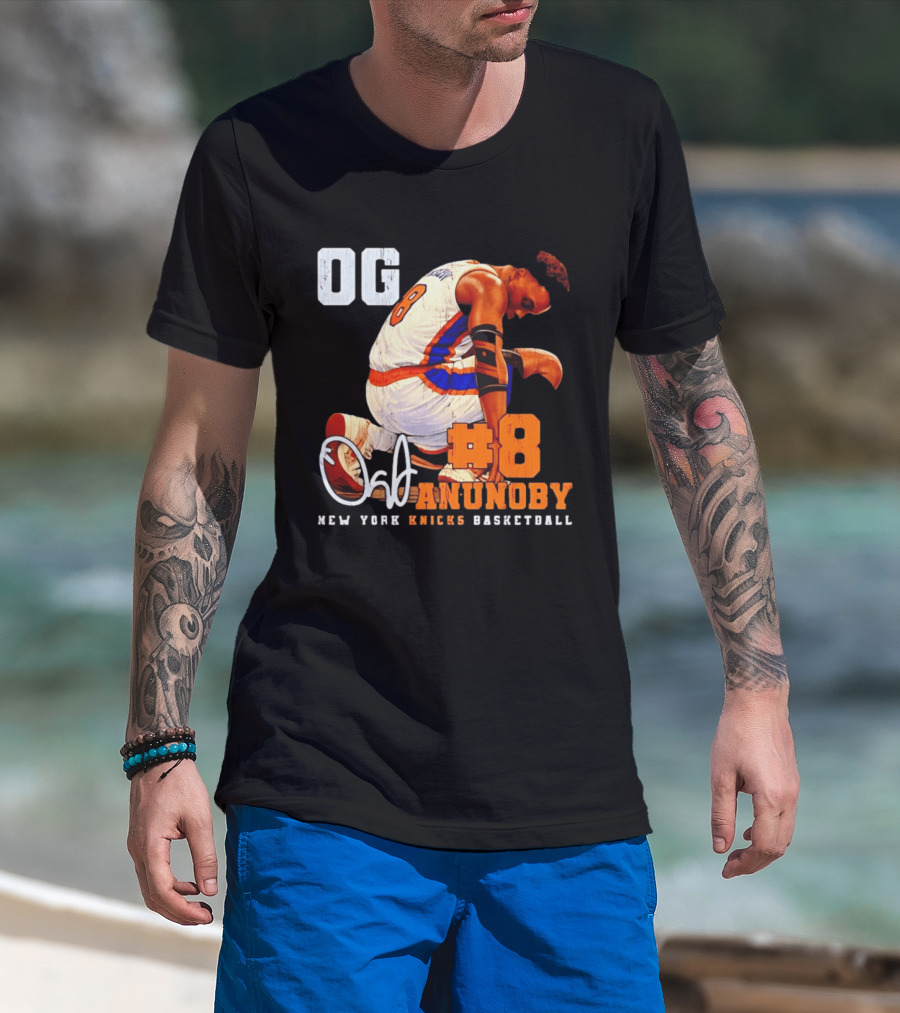 OG Anunoby Number 8 New York Knicks Basketball T-Shirt