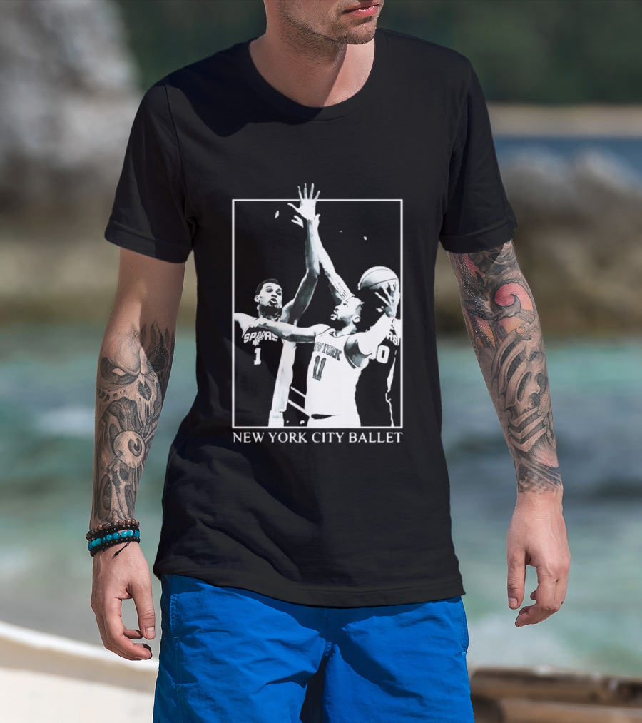 Jalen Brunson New York Spurs NBA Matchup Ballet Performance T-Shirt