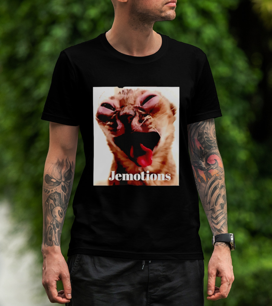 Jemotions Cat Funny Kitten Face Hilarious Expression T-Shirt