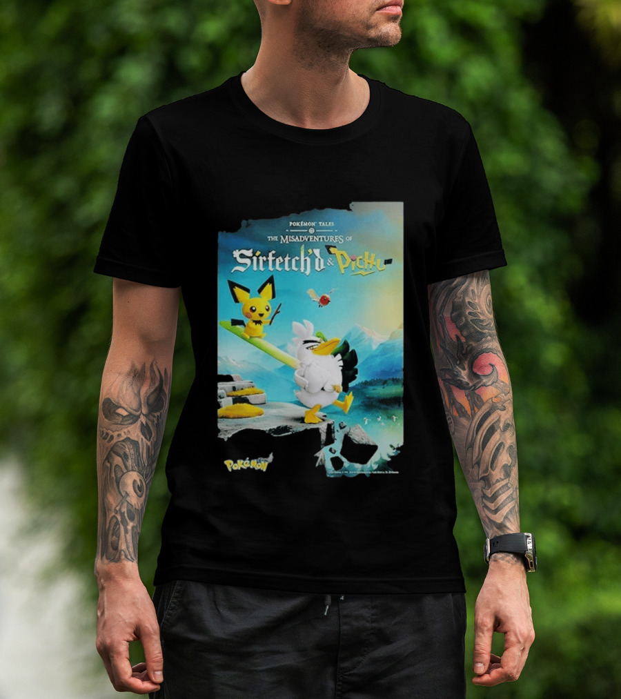 Pokémon Tales The Misadventures Of Sirfetch'd And Pichu Adventure Scene T-Shirt
