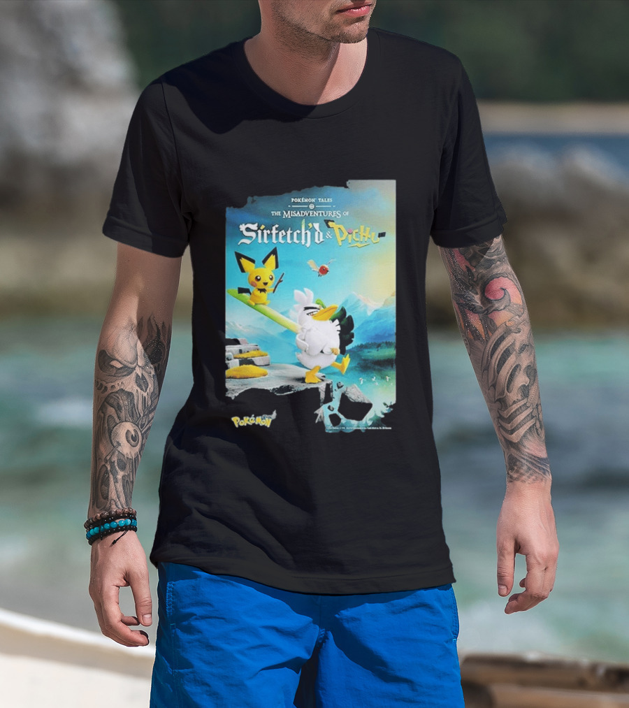 Pokémon Tales The Misadventures Of Sirfetch'd And Pichu Adventure Scene T-Shirt