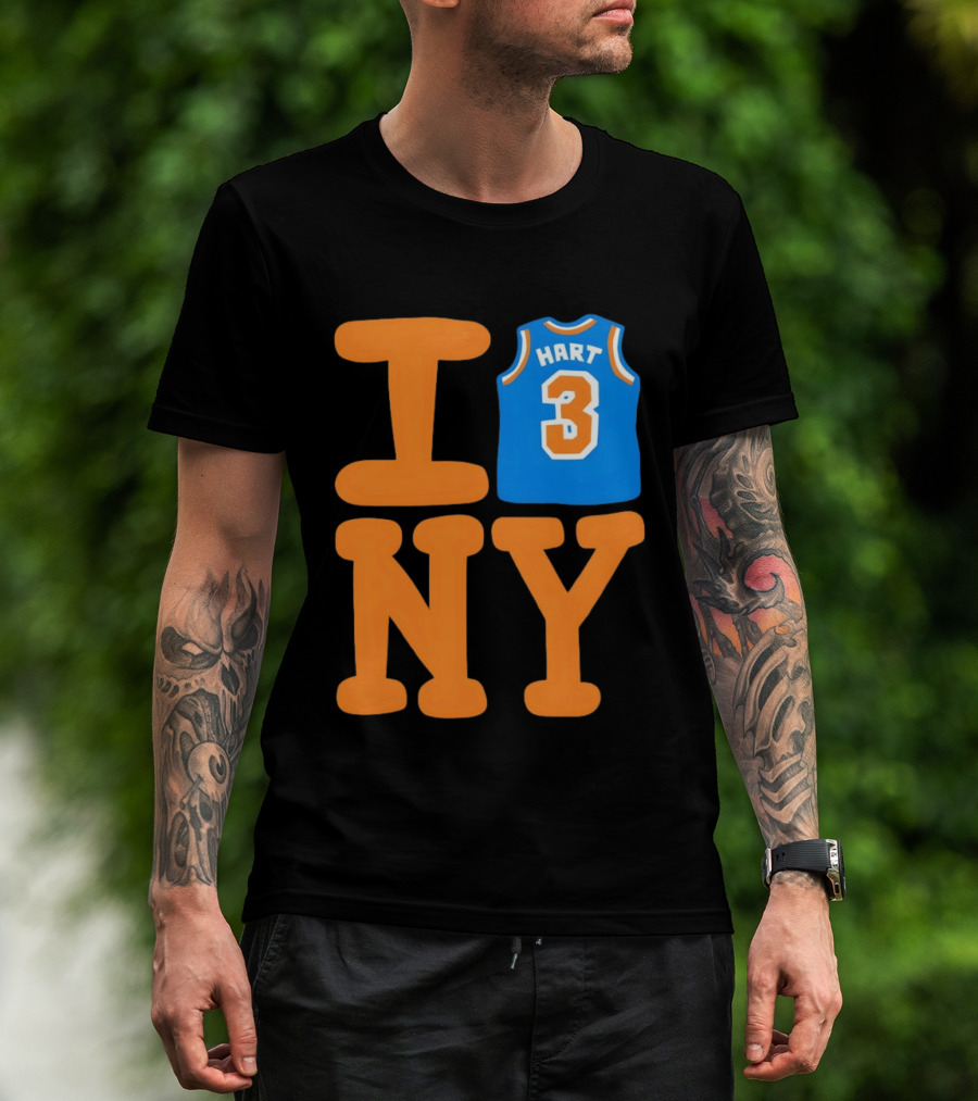Josh Hart New York Knicks I Love NY 3 Basketball 2026 T-Shirt