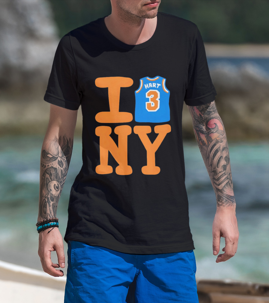 Josh Hart New York Knicks I Love NY 3 Basketball 2026 T-Shirt