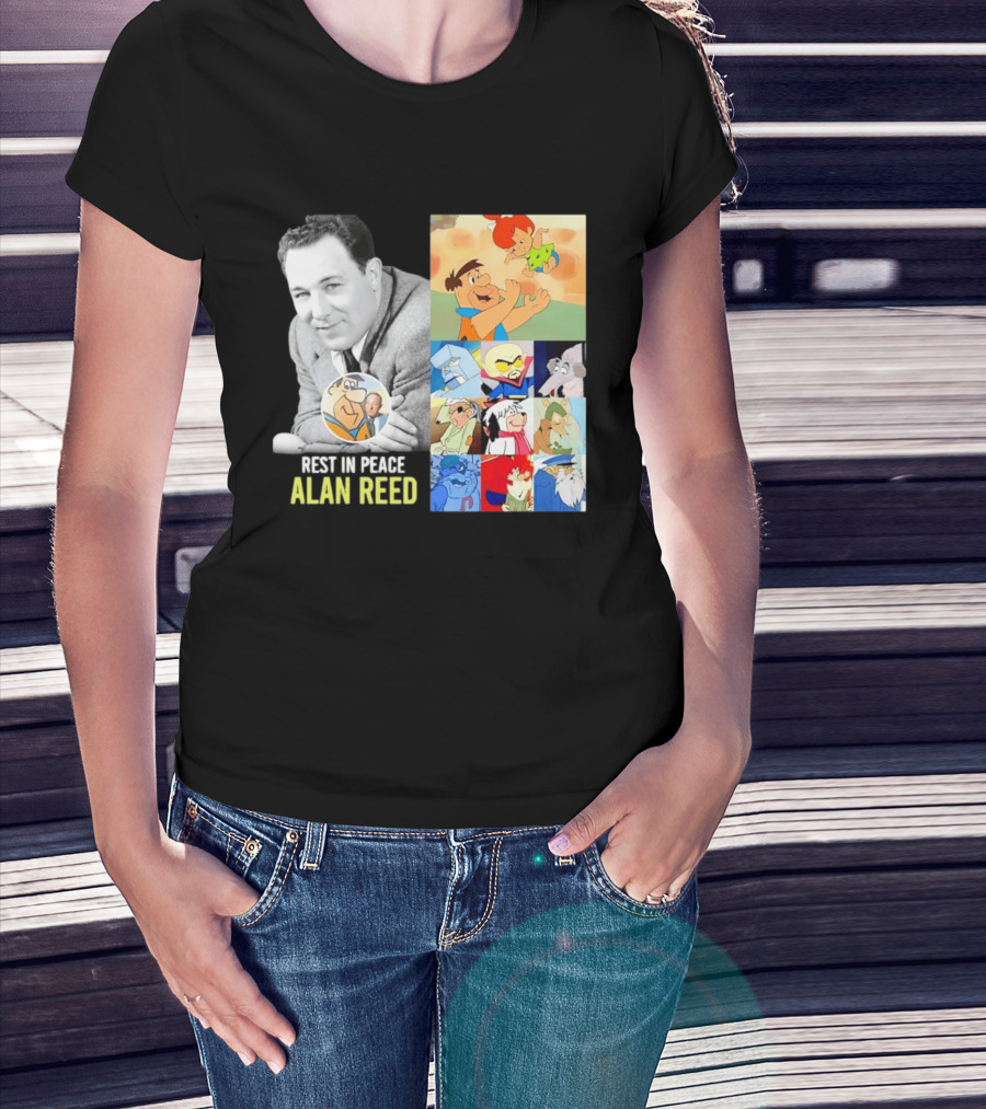 Rest In Peace Alan Reed Iconic Characters Montage Fred Flintstone Nostalgia T-Shirt