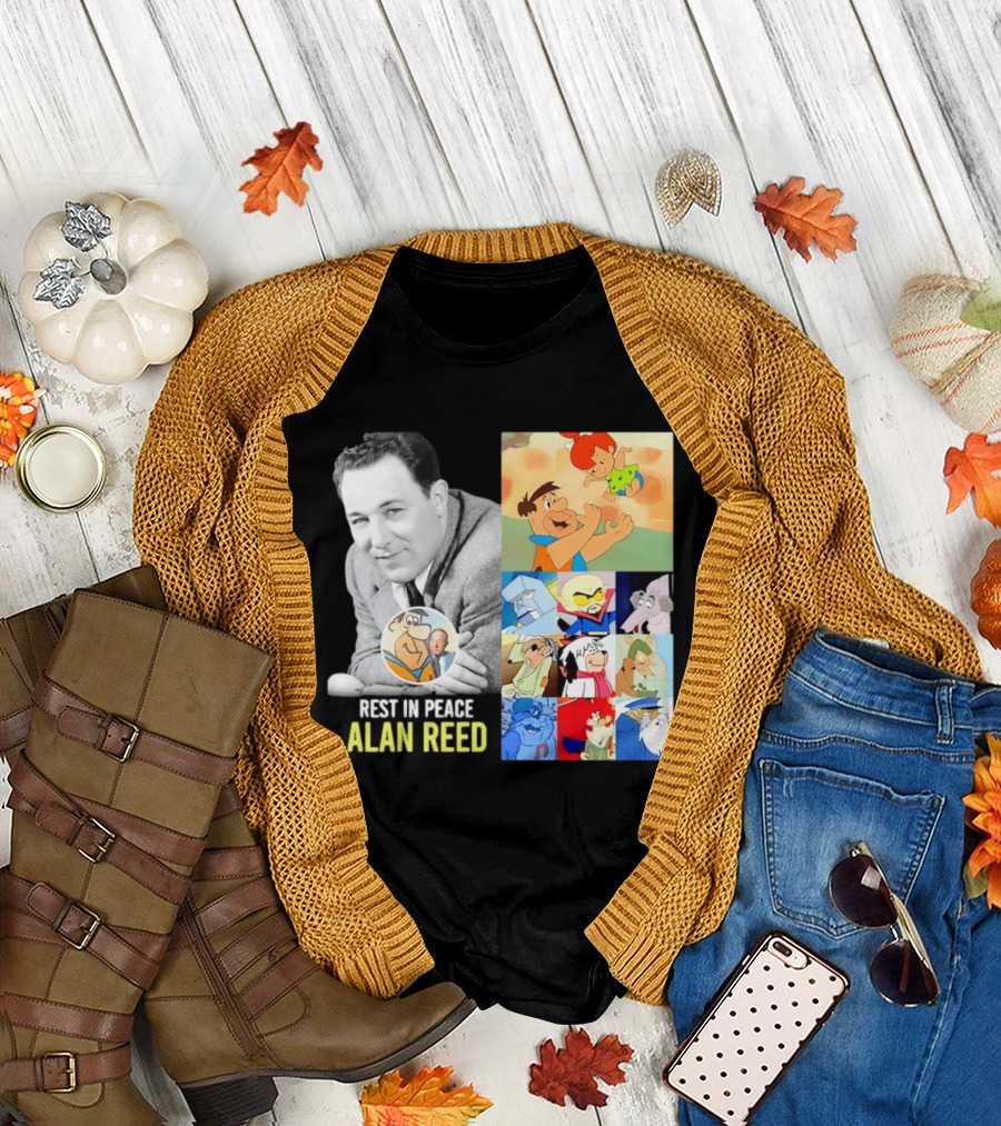 Rest in Peace Alan Reed Iconic Characters Montage Fred Flintstone Nostalgia T-Shirt