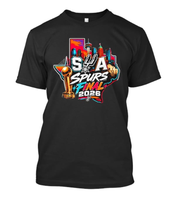 San Antonio Spurs 2026 Final Trophy Texas Skyline SA Spurs T-Shirt