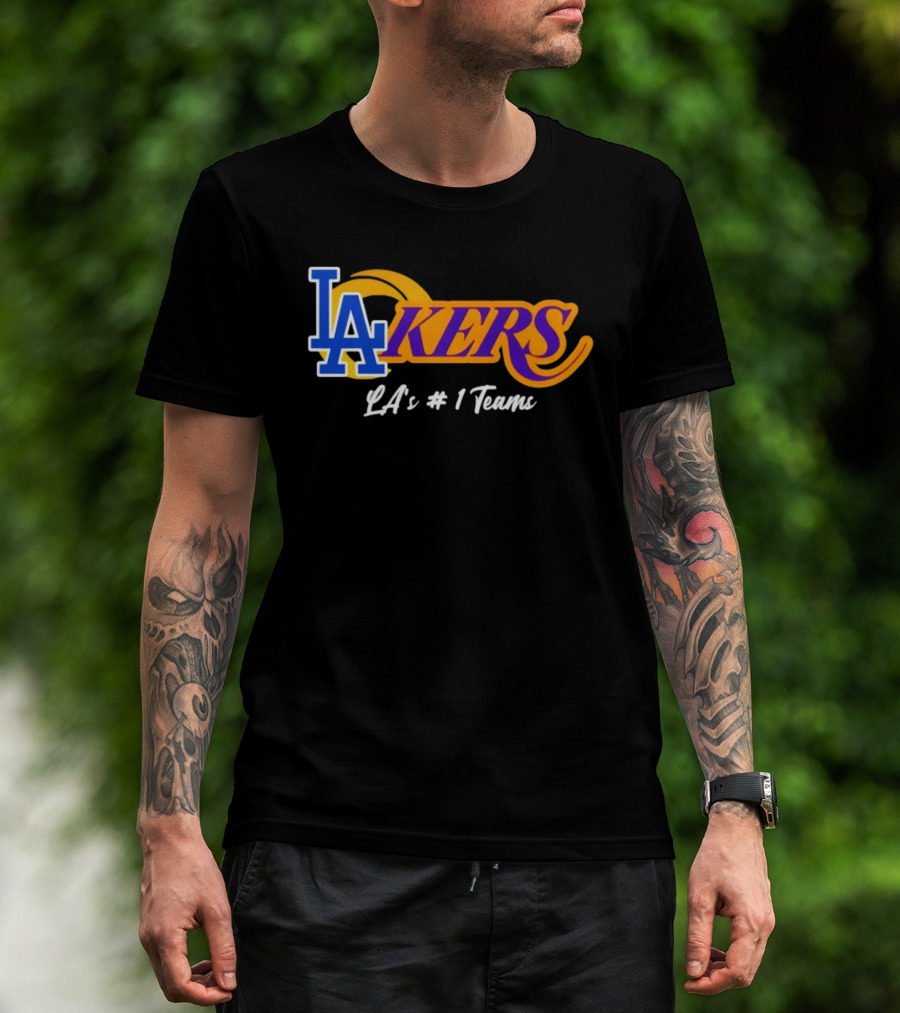 Los Angeles Dodgers Lakers LA's #1 Teams NBA 2026 T-Shirt