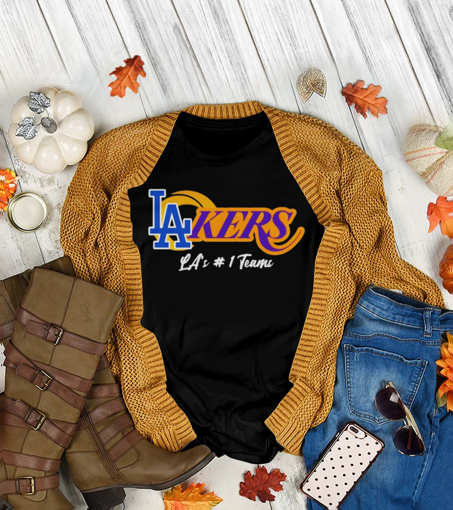 Los Angeles Dodgers Lakers LA's #1 Teams NBA 2026 T-Shirt