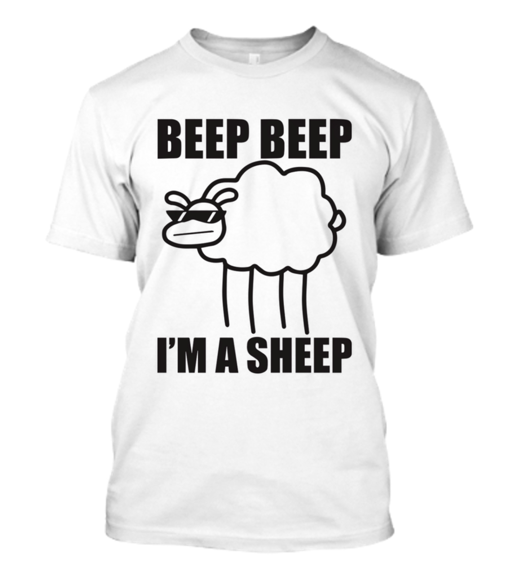ASDFMOVIE10 Beep Beep I'm A Sheep Racerback Tank T-Shirt