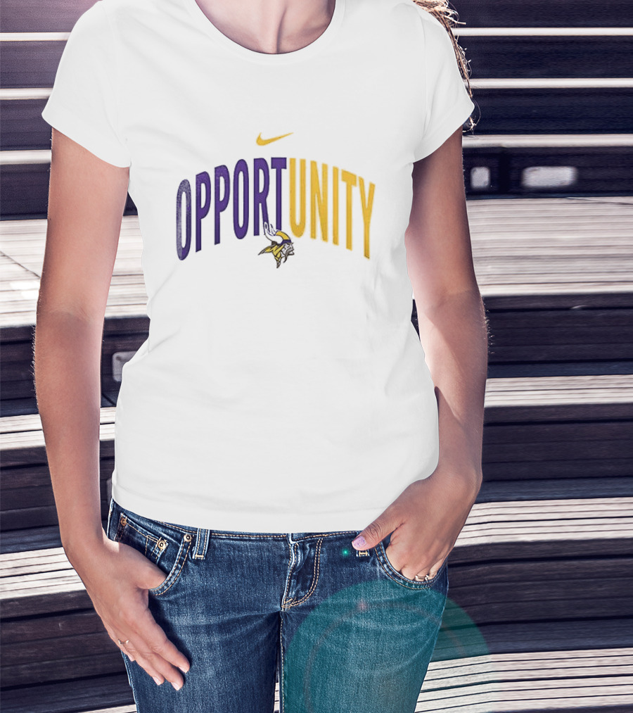 Nike Minnesota Vikings Opportunity Justice Freedom Equity T-Shirt