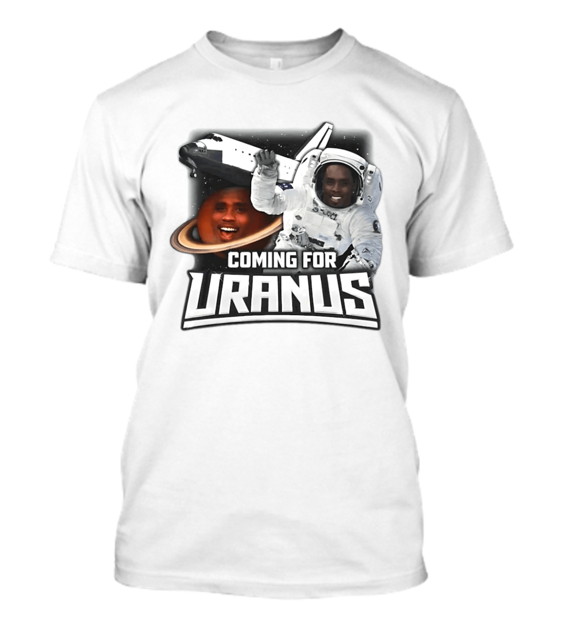 Coming For Uranus Astronaut Spaceship Humor T-Shirt