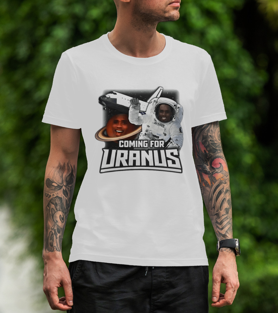 Coming For Uranus Astronaut Spaceship Humor T-Shirt