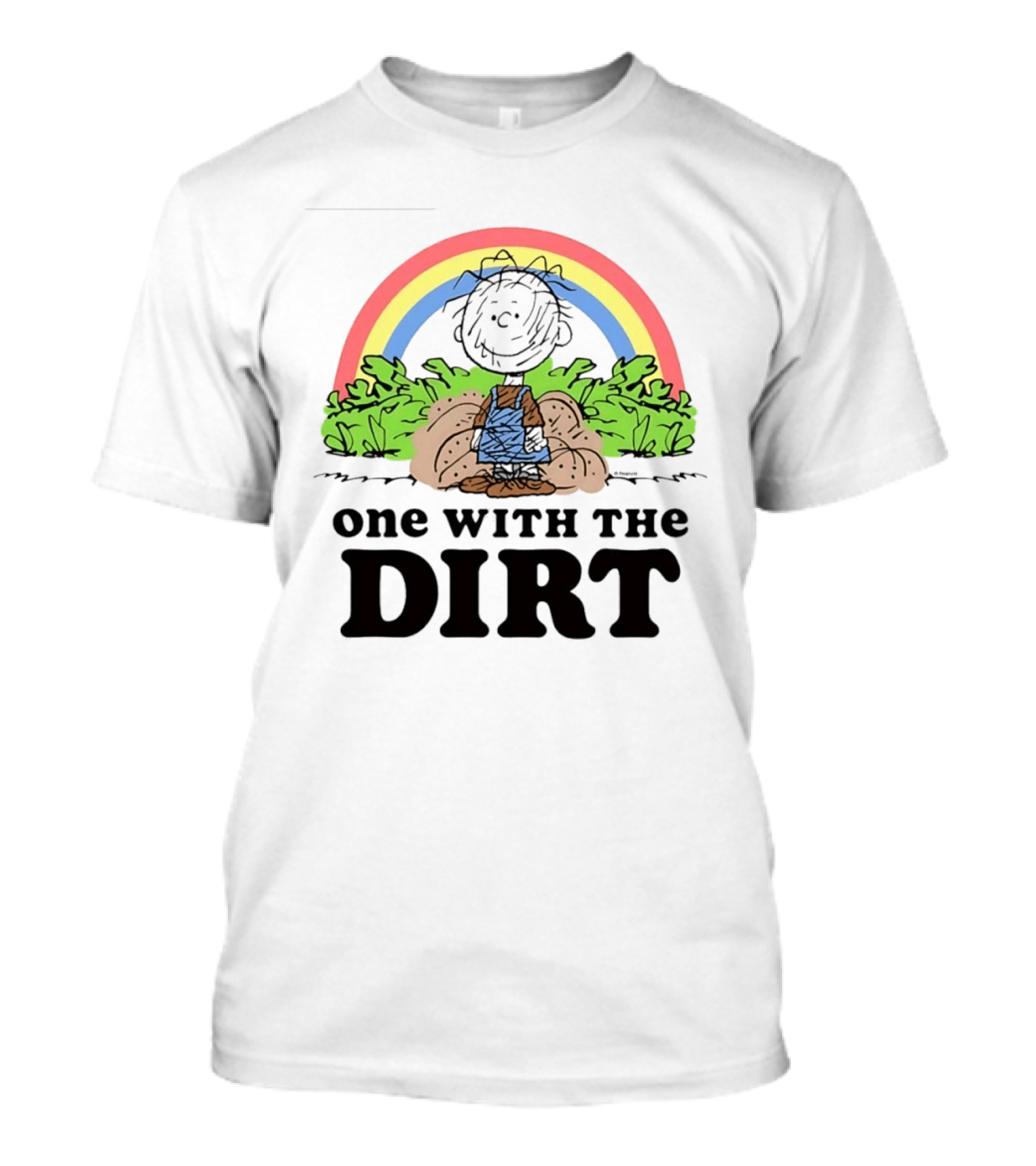 Peanuts Pig Pen One With The Dirt Rainbow And Leaves T-Shirt