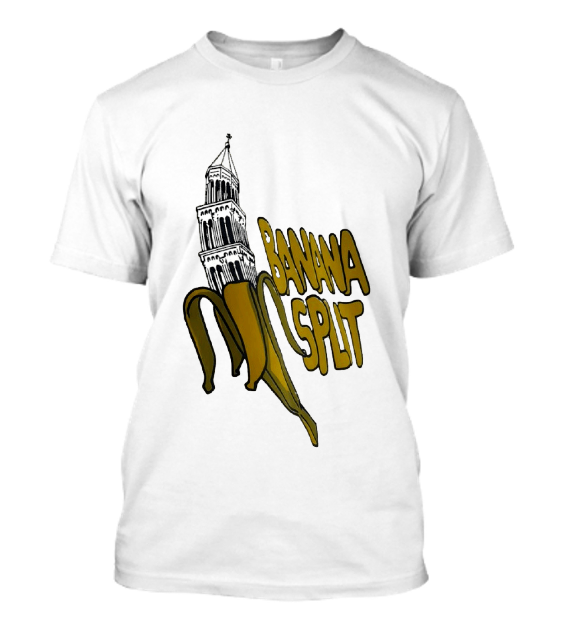 Split Diocese Bell Tower Banana Split Architecture T-Shirt