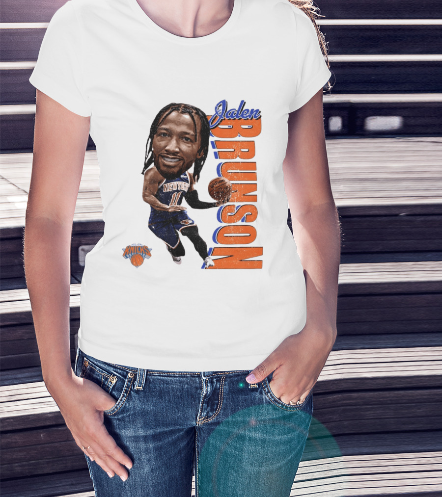 Jalen Brunson New York Knicks Basketball Caricature NBA Knicks T-Shirt