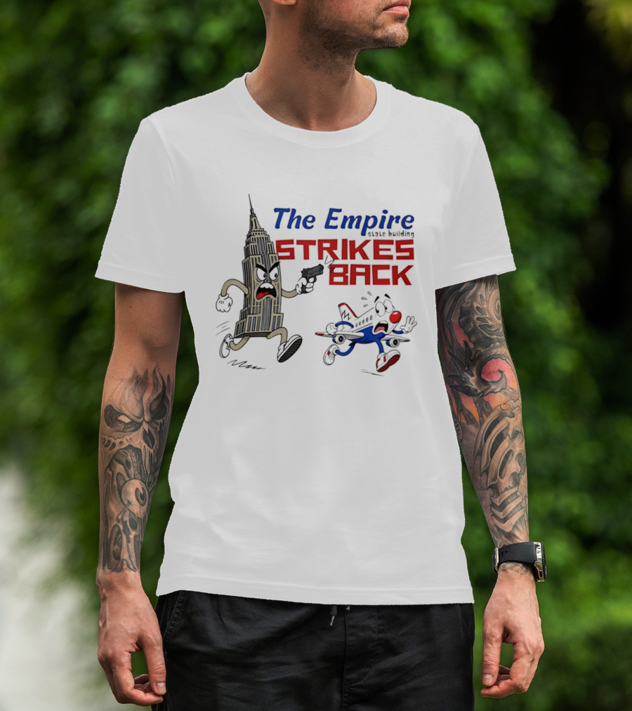 The Empire Strikes Back New York City Parody Featuring Cityscape Showdown T-Shirt