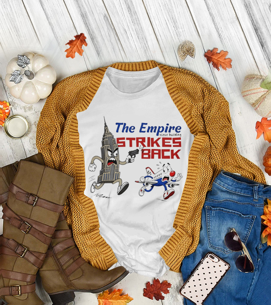 The Empire Strikes Back New York City Parody Featuring Cityscape Showdown T-Shirt
