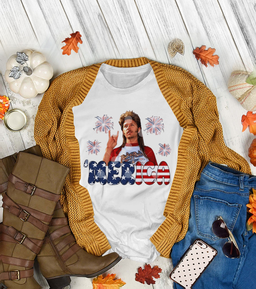 Joe Dirt 'Merica Fourth of July Fireworks RockNRoll T-Shirt