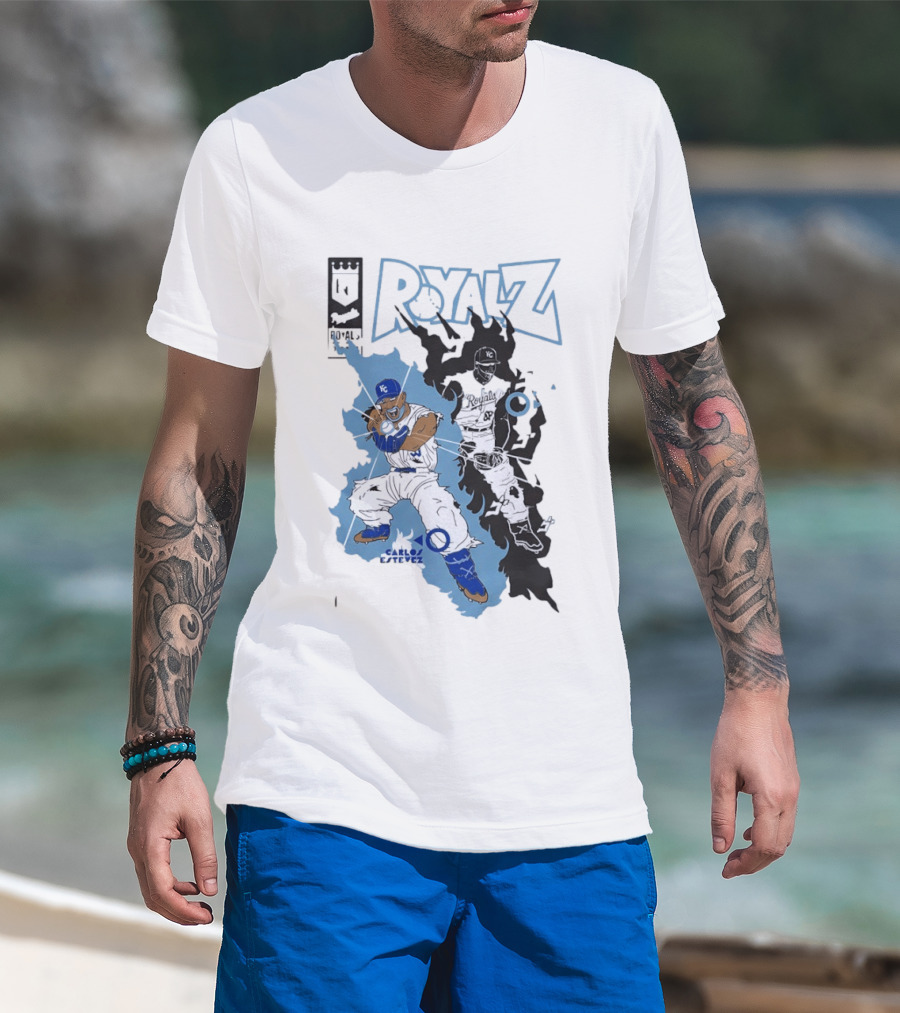 Kansas City Royals Dragon Balls Anime Crossover 2026 Carlos Estevez T-Shirt