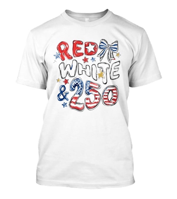 Red White And 250 Stars & Stripes T-Shirt