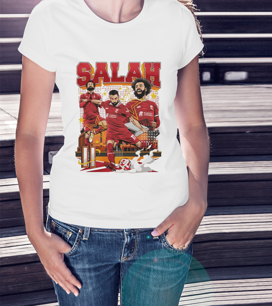 Mohamed Salah Liverpool FC Planet Euphoria Premier League T-Shirt