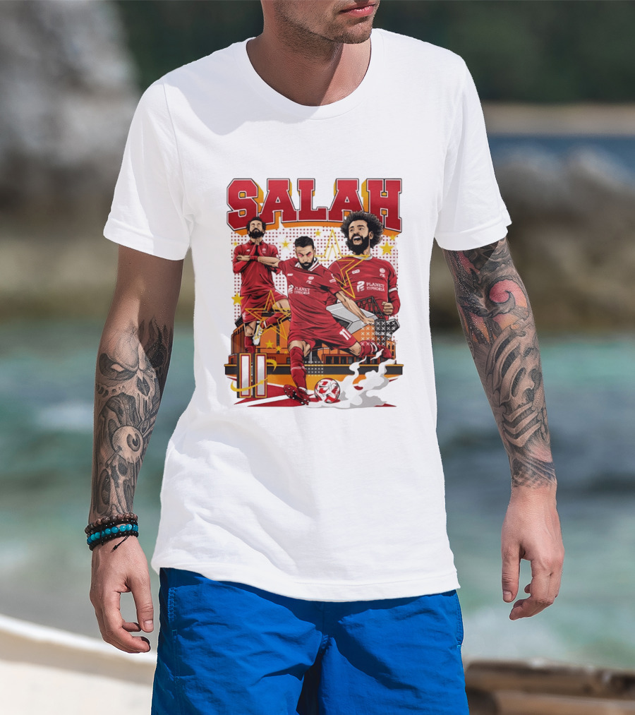 Mohamed Salah Liverpool FC Planet Euphoria Premier League T-Shirt