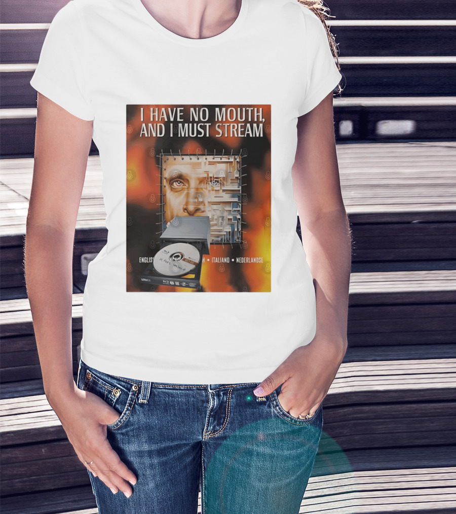 I Have No Mouth And I Must Stream Disc Drive Maze T-Shirt