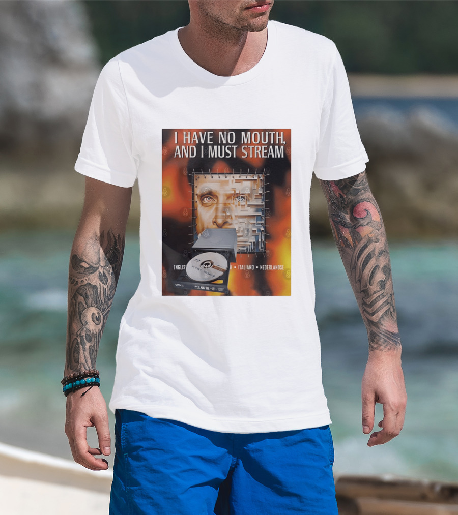 I Have No Mouth And I Must Stream Disc Drive Maze T-Shirt
