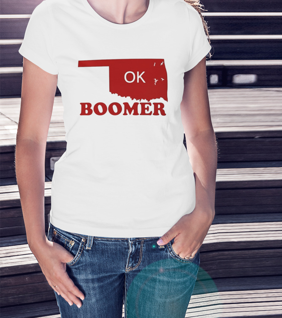 Oklahoma State OK Boomer Map T-Shirt