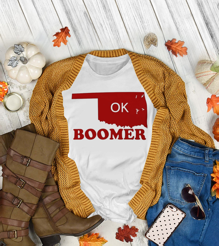 Oklahoma State OK Boomer Map T-Shirt