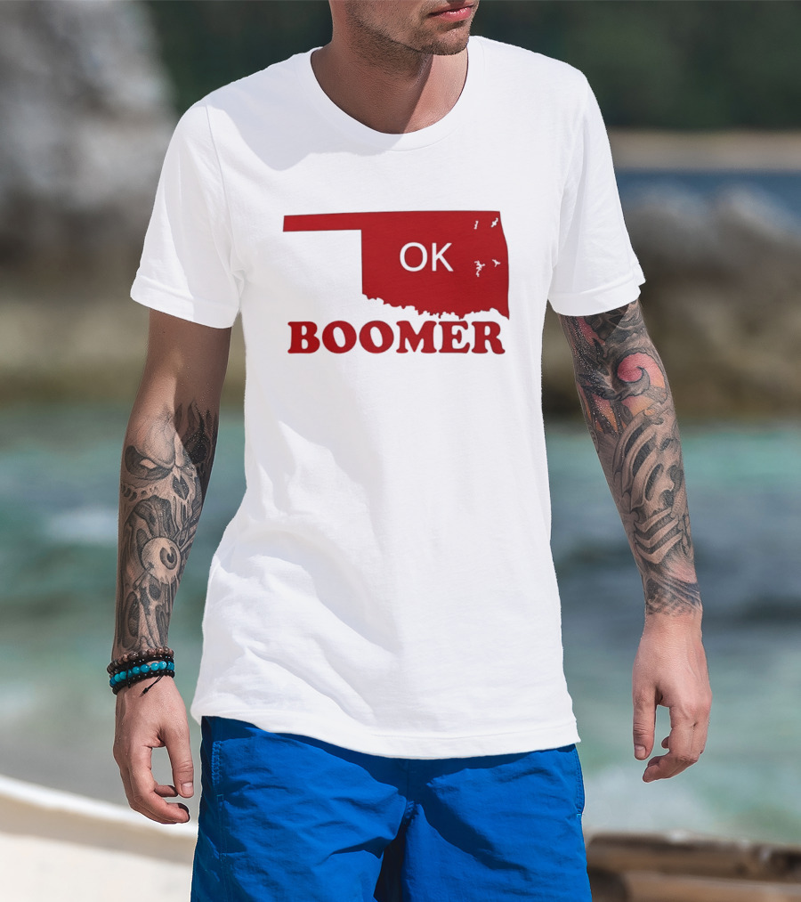 Oklahoma State OK Boomer Map T-Shirt