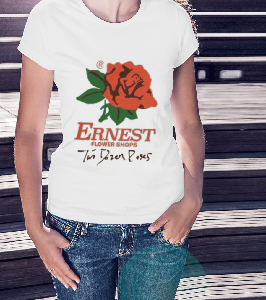 Ernest Flower Shops Two Dozen Roses Rose T-Shirt
