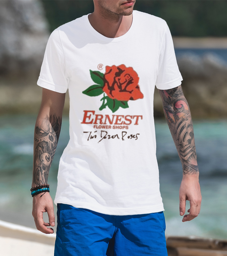 Ernest Flower Shops Two Dozen Roses Rose T-Shirt