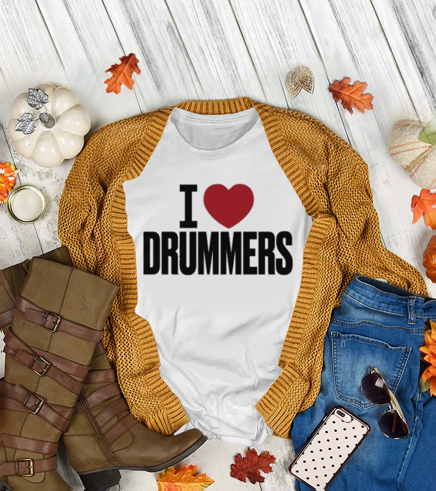 G Flip I Heart Drummers T-Shirt
