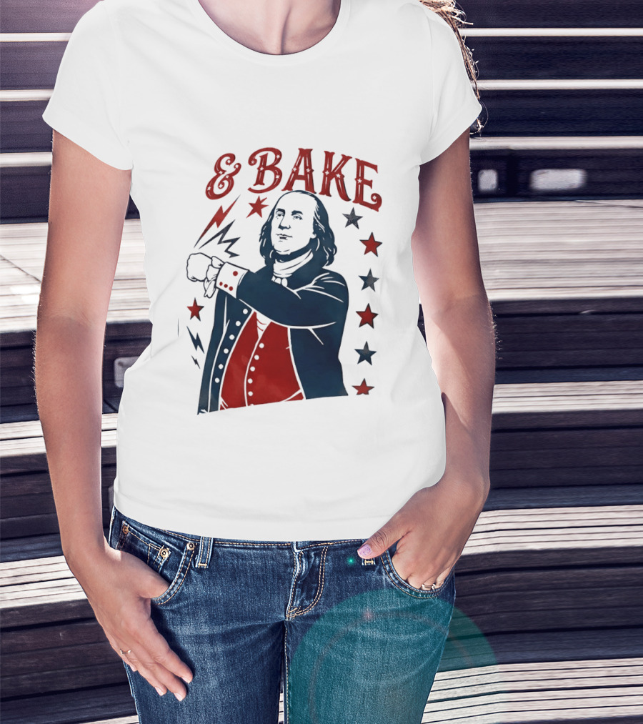 George Washington 4th Of July Bake American 250th Celebration T-Shirt