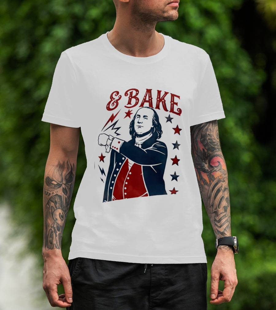 George Washington 4th Of July Bake American 250th Celebration T-Shirt